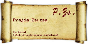 Prajda Zsuzsa névjegykártya